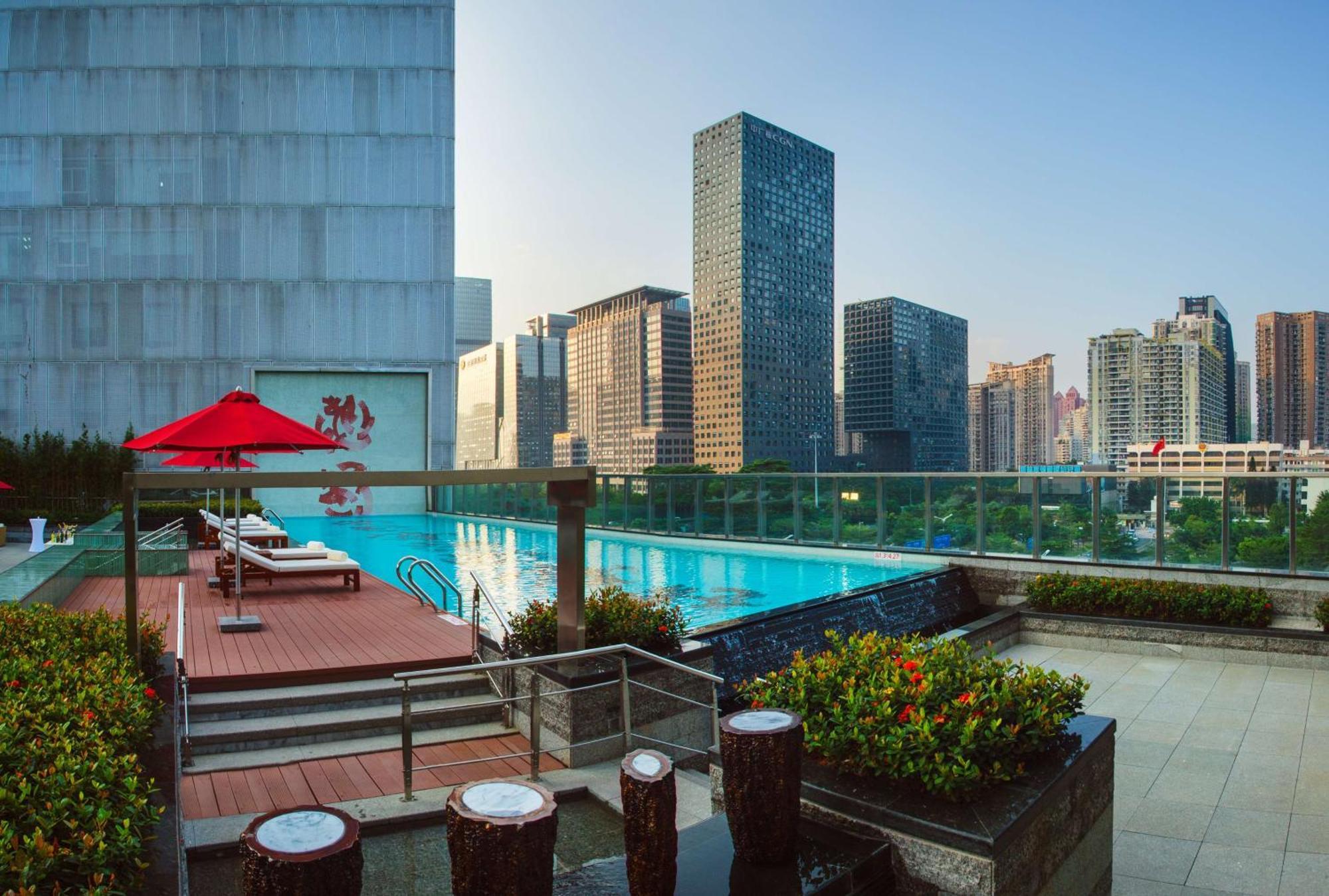Hilton Shenzhen Futian, Metro Station At Hotel Front Door, Close To Futian Convention & Exhibition Center Exterior foto